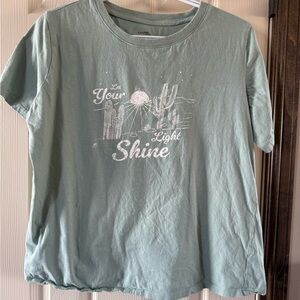 George Light Green Graphic Tee